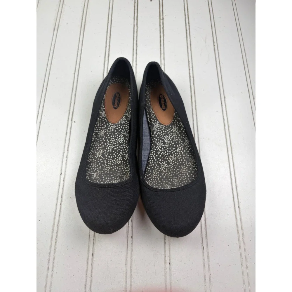 Dr. Scholl's Black Canvas Comfort Slip On Ballet Flats Women's Size 7M